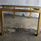 Related table bass dalle of verre and metal gold period 1960 design xx