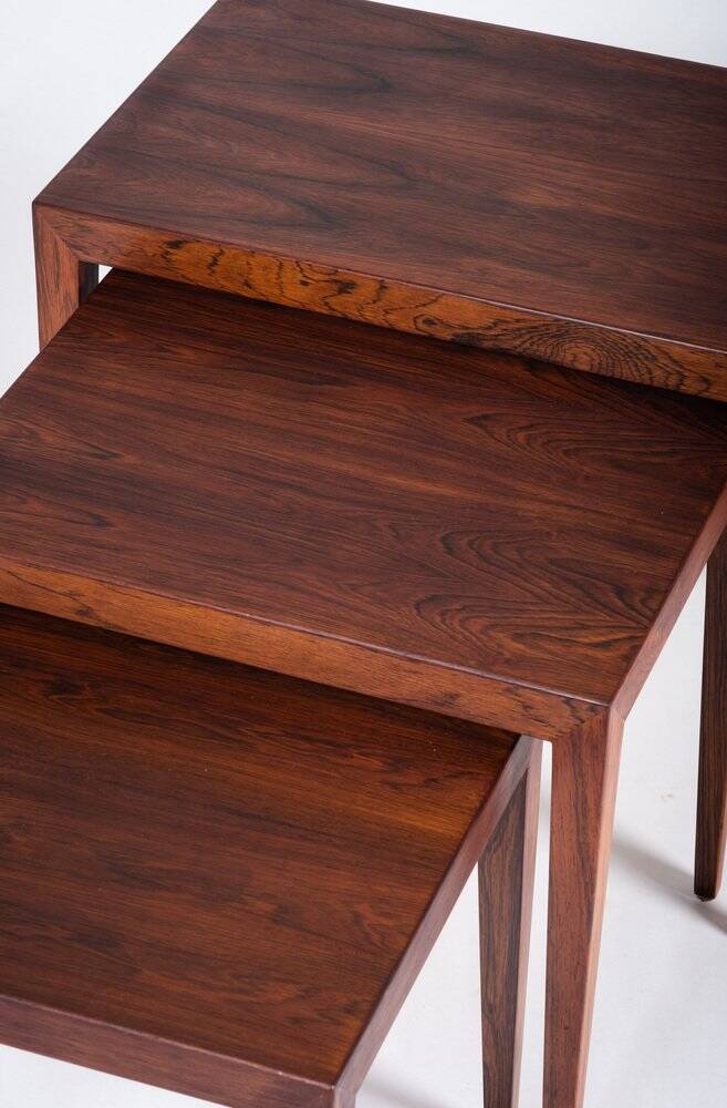Nest Tables by Severin Hansen for Haslev Møbelsnedkeri, Denmark, 1960s, Set of 3