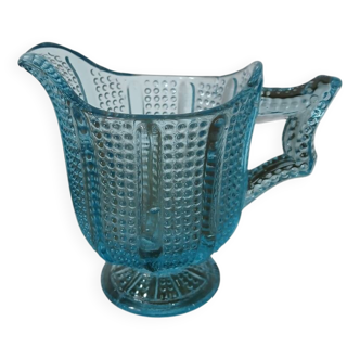 blue opaline cream carafe