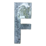 Vintage sign letter grey F