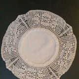 Antique coasters lined with art crochet