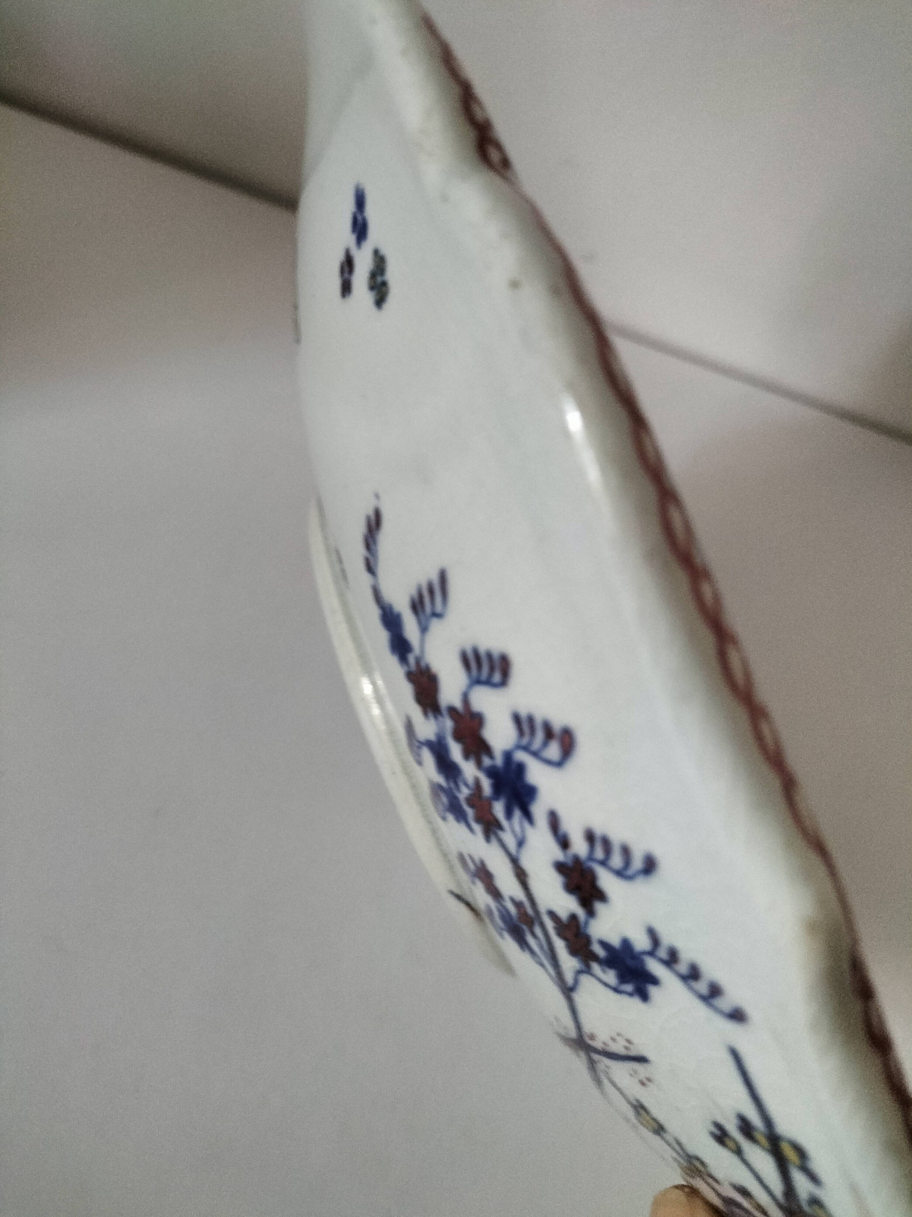 Desvres faience plate – Decoration on both sides – Circa 1890-1910
