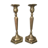 Pair of brass candlesticks