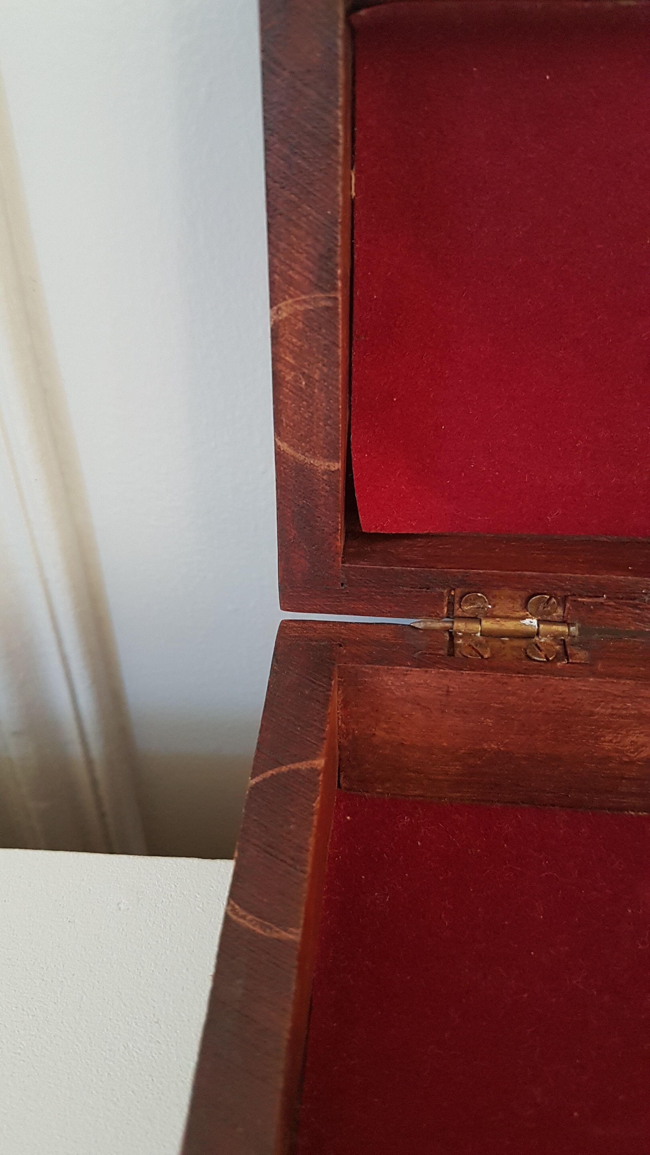 Wooden and brass box