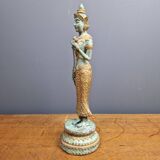 Ancienne sculpture bronze divinité Apsara inde XXe Statue déesse hindoue