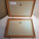 Pair old medical board the human body + vintage wood frame