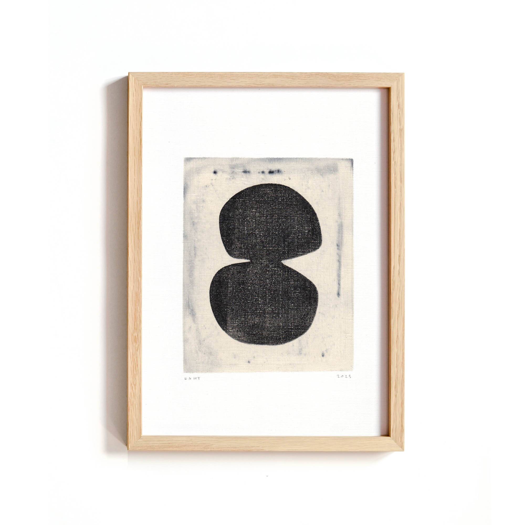 Duo of abstract paintings - M206 and M207 - signed eawy