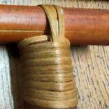 Vintage magazine holders 70's ~ rattan, burlap and wicker ~ France