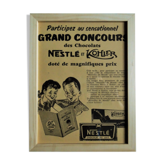 Publicité " Nestlé & Kohler "