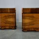 1940s pair of Art Deco bedside tables, Czechoslovakia