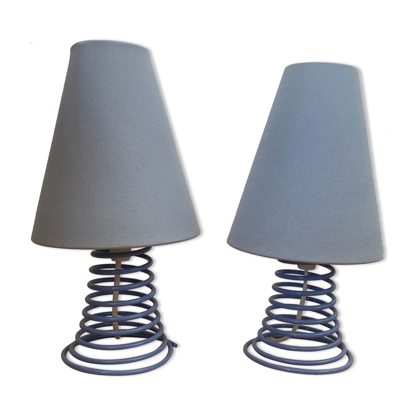 Paire de lampes ressort vintage | Selency