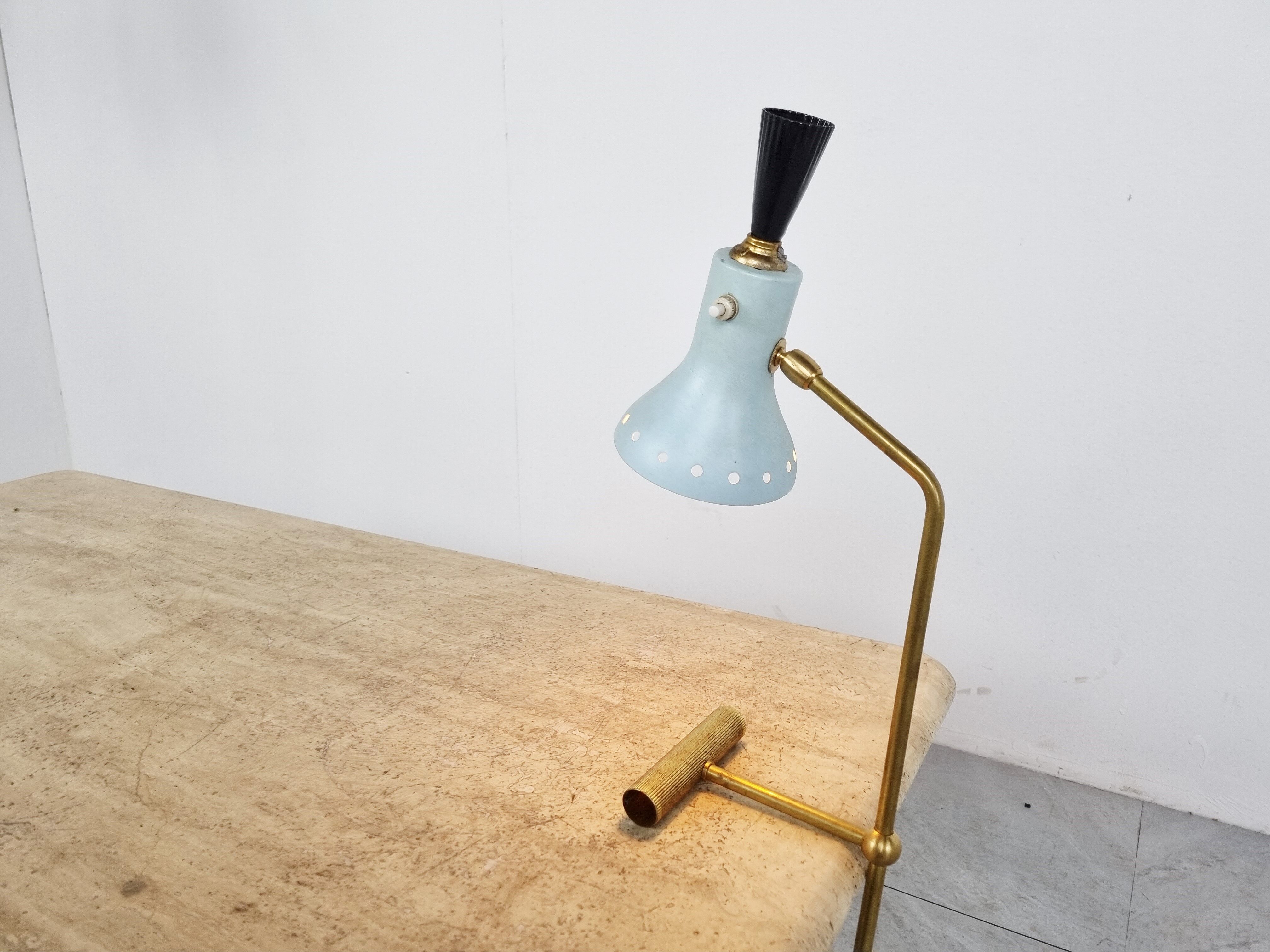 Vintage italian diabolo counter balancing table lamp, 1960s