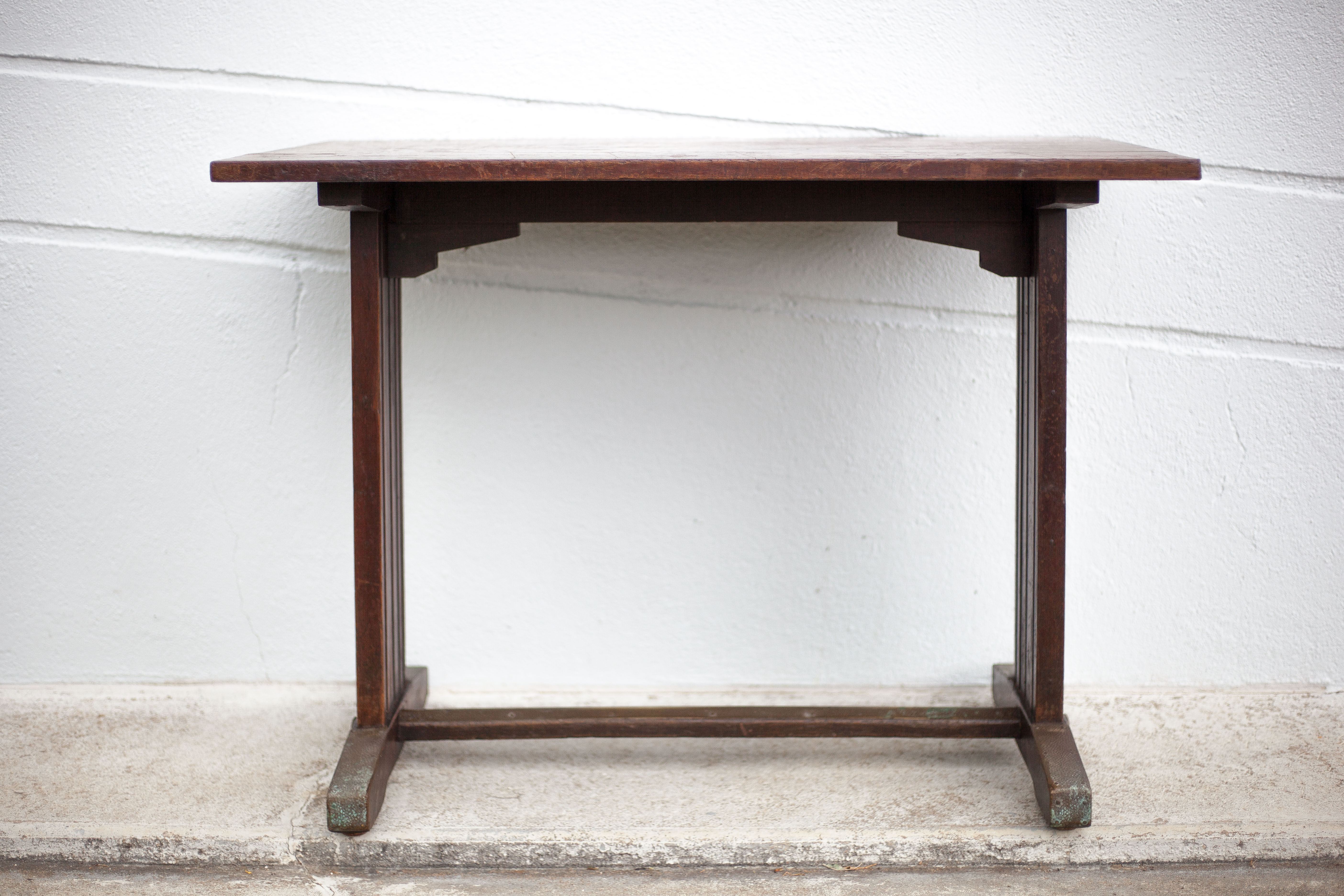 Art deco bistro table, wood and brass bistro table, wood table, art deco, kitchen, 30's