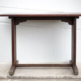 Art deco bistro table, wood and brass bistro table, wood table, art deco, kitchen, 30's