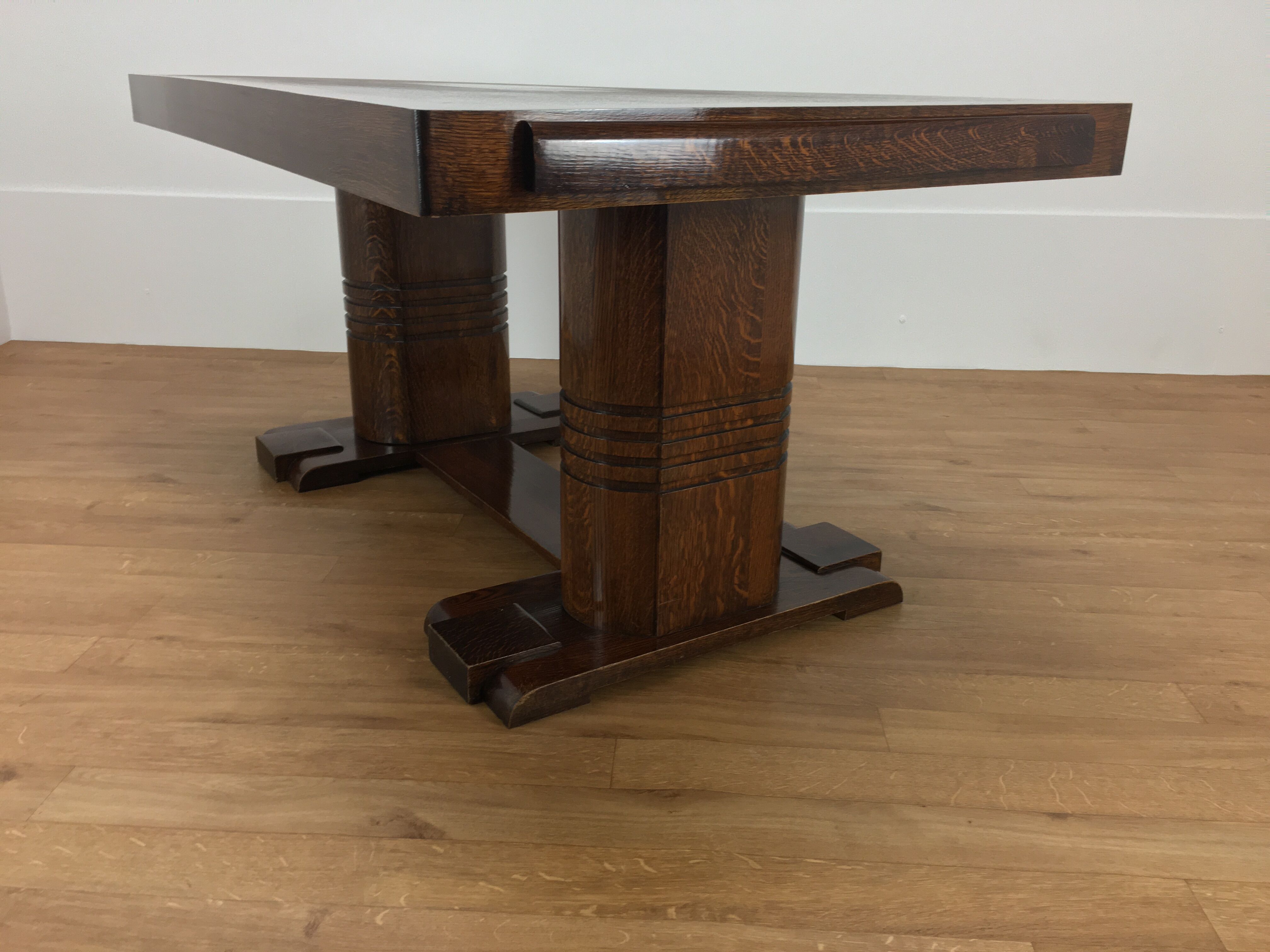 Massive and expandable art deco brutalist table