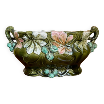 Old Art Nouveau majolica planter