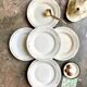 5 flat plates Gien in iron earth, service "Rivoli"