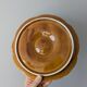 Set of 3 vintage brown Sarreguemines majolica oyster plates.
