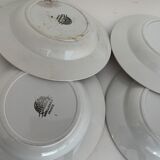 5 hollow plates Sarreguemines, Tabarin model