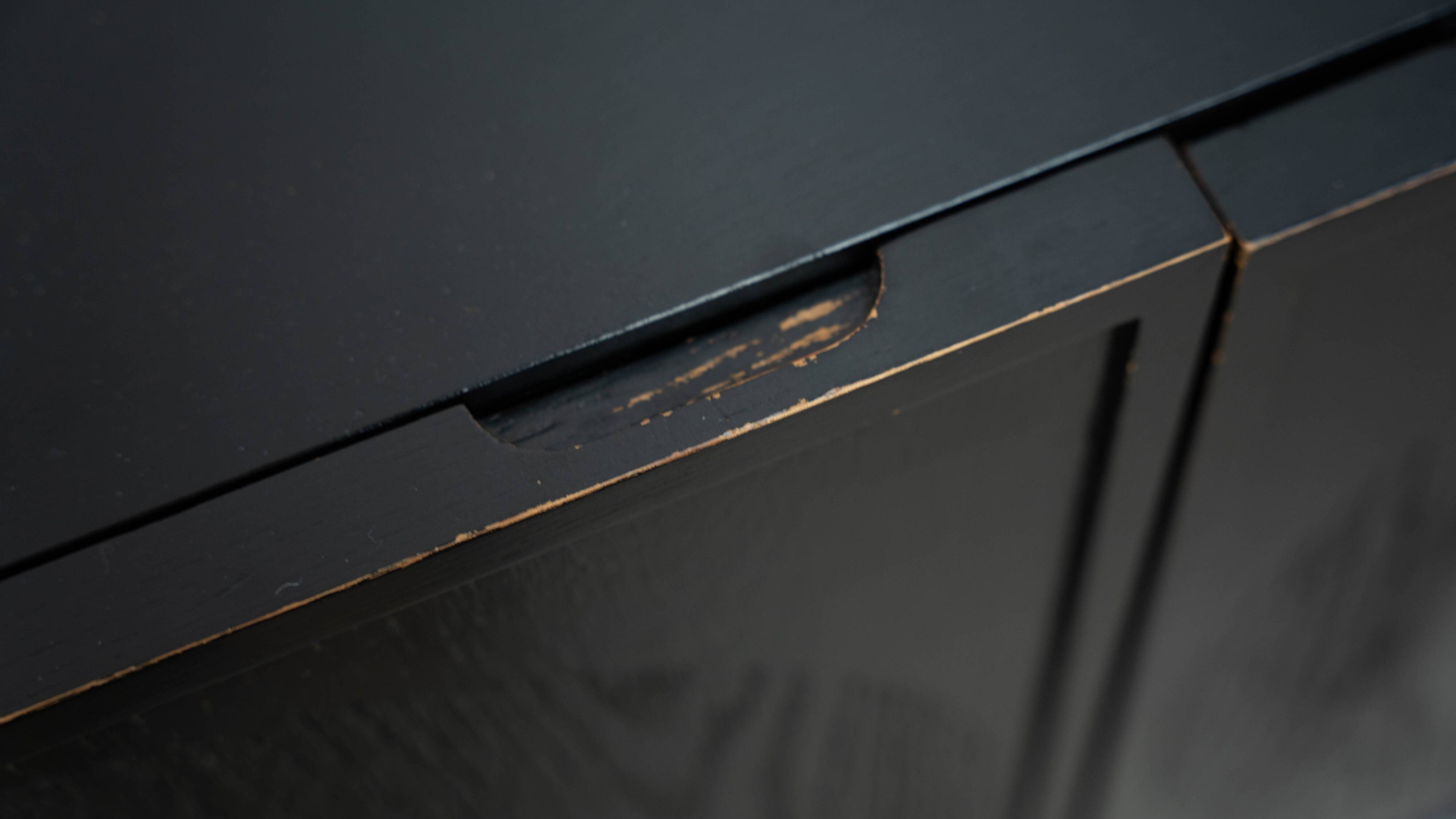 Black brutalist sideboard by Musterring