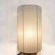 Lampe en grès vintage brun caramel - 1980 - Abat-jour en ruban beige
