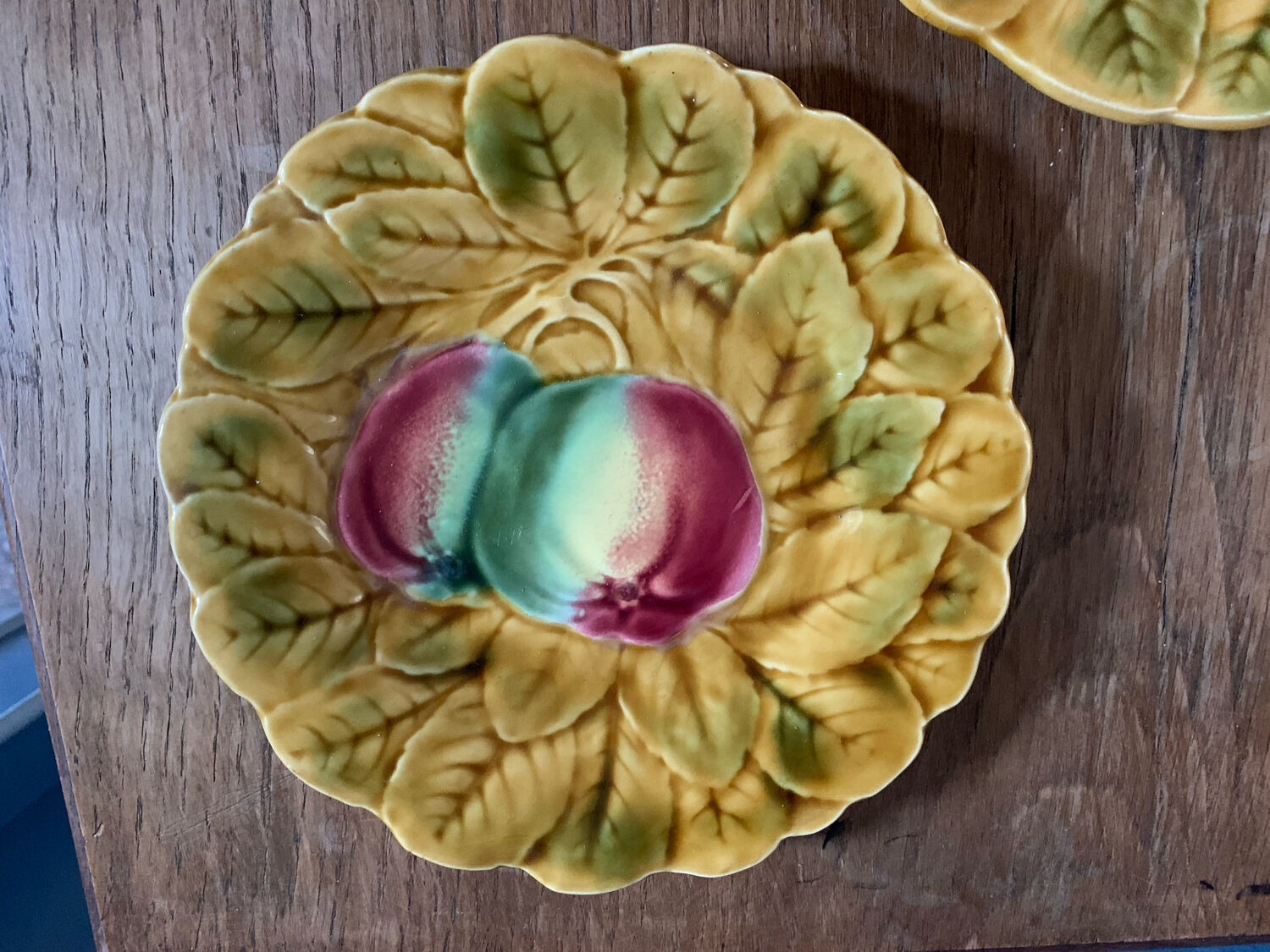 Pair of slip dessert plates