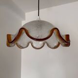 Murano glass flower pendant light from the 70s