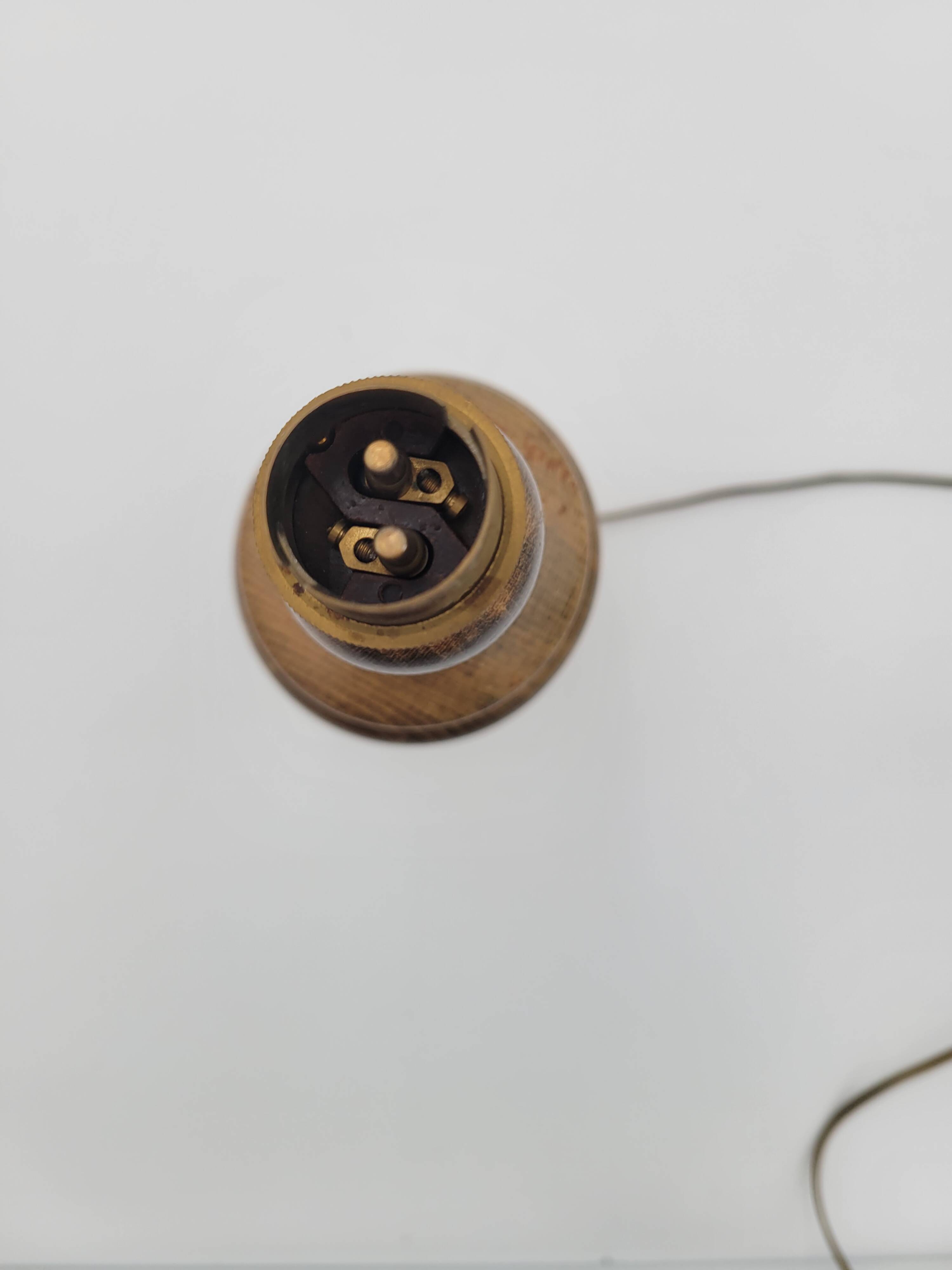 Vintage turned wooden lamp base