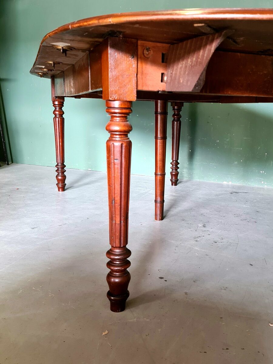 Antique french oak louis philippe coulissen table