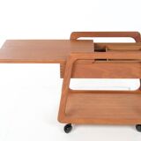Chariot à couture Sika Mobler, teck, Danemark, vintage, années 1960