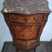 Antique secretary with marble top, late 19th century office furniture