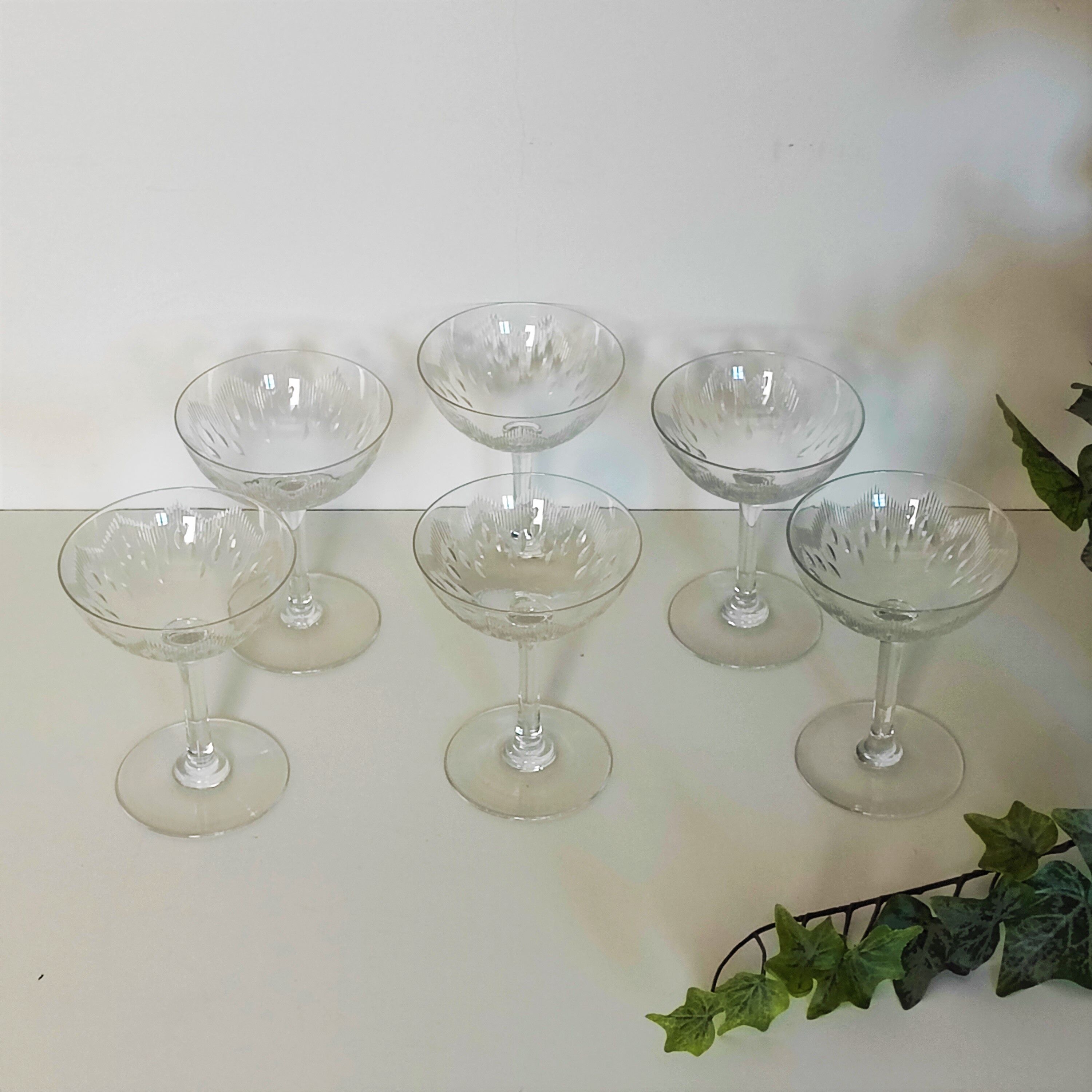 Crystal champagne glasses