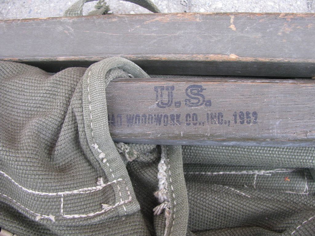 Us army military folding bed, 1950s