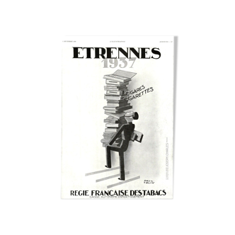 Affiche vintage années 30 Cigarettes Régie Française