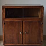 Low cabinet with compass feet, vintage oak