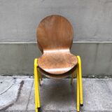 Set of 2 wooden chairs and yellow structure