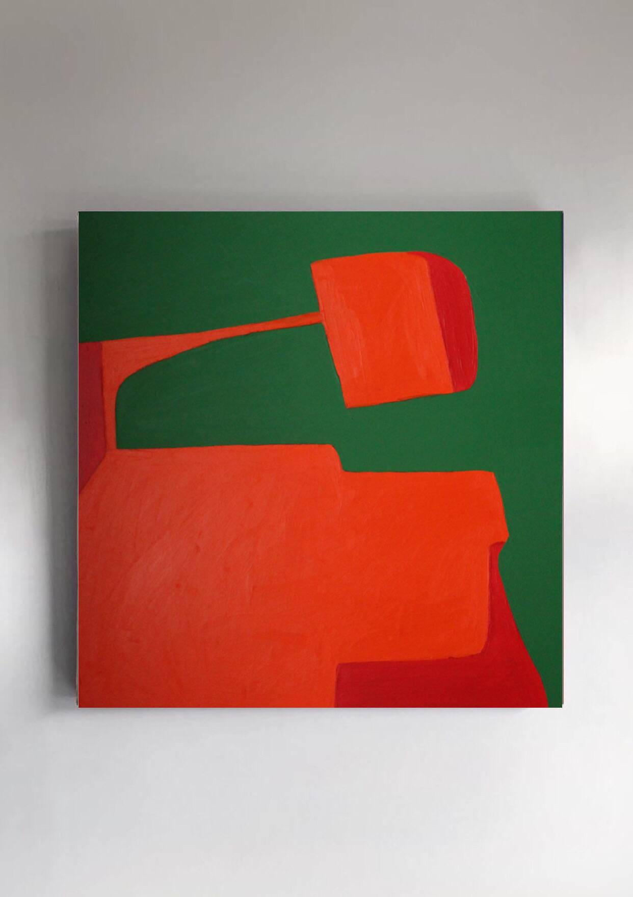 Peinture originale orange "équilibre" par Bodasca