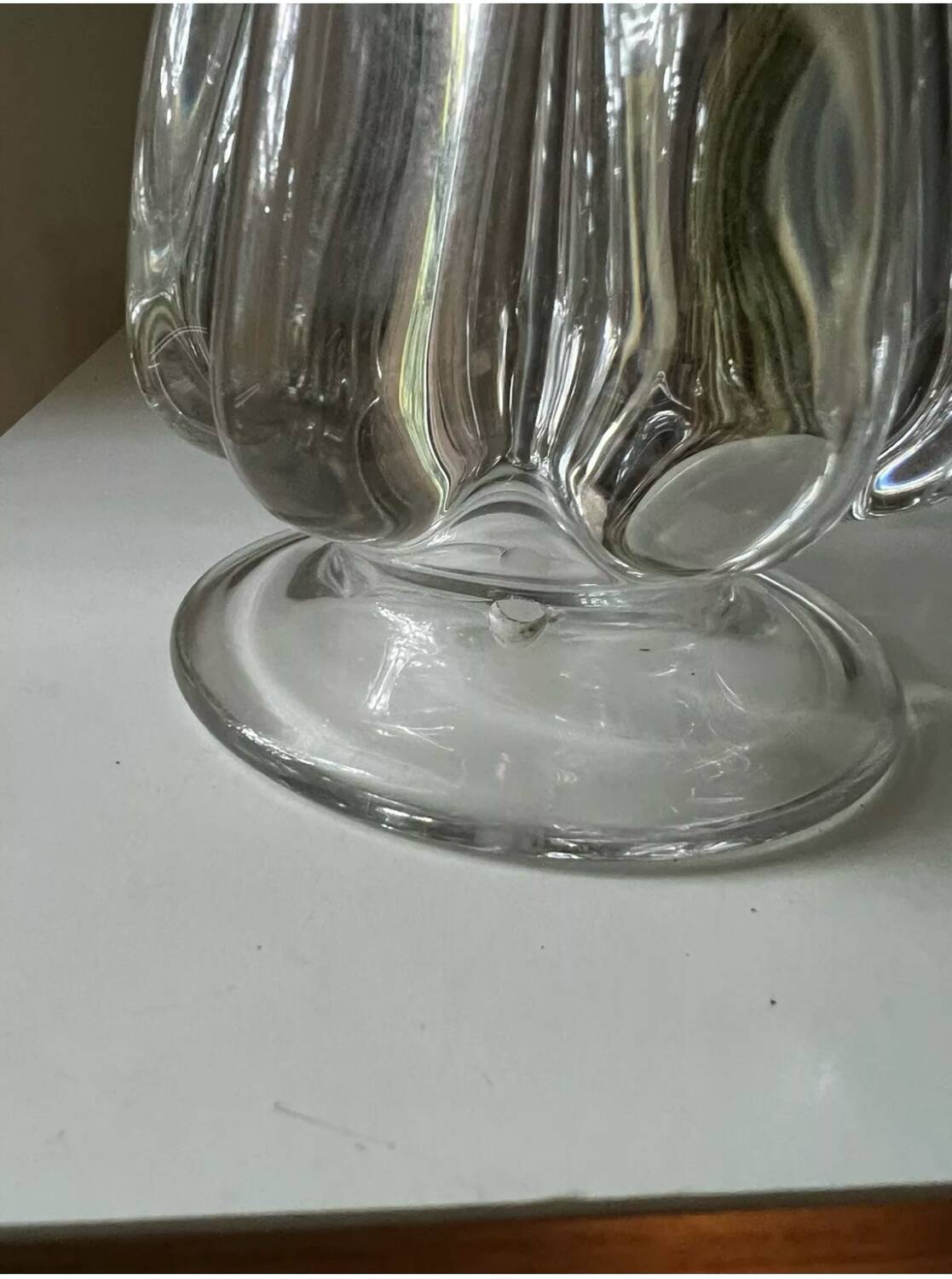 Pied de lampe en cristal style Daum Baccarat 1940