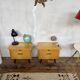 🌟 Vintage 1960s bedside tables – 1 drawer & 1 hinged door 🌟