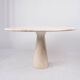 Pedestal dining table in travertine, Stone International, Italy, 1970s