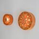 Handcrafted Swedish wooden wall sconces, set of 2