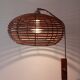 Scandinavian bamboo floor lamp, design 50s