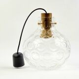 Mid-Century Bubble Glass & Brass Ceiling Light/Pendant by Helena Tynell for Limburg, Germany, 1960s