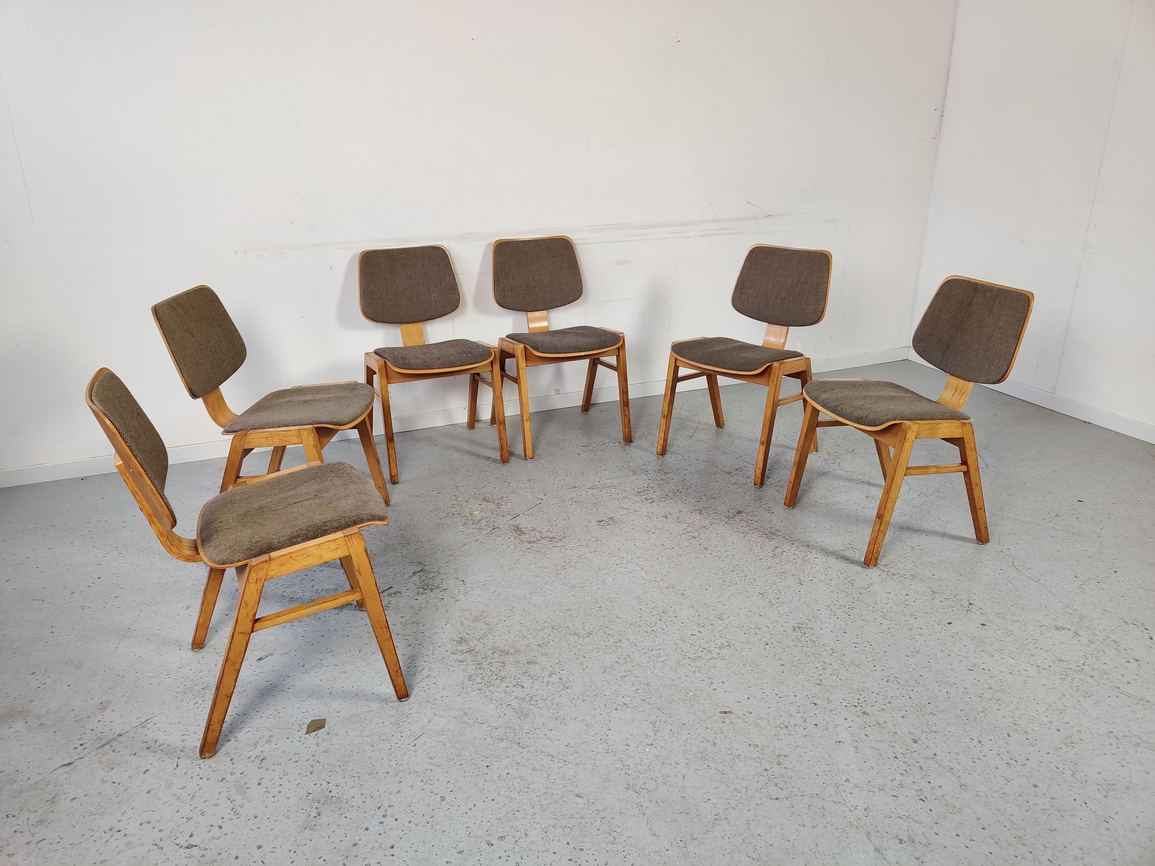 6 vintage Scandinavian chairs 70s