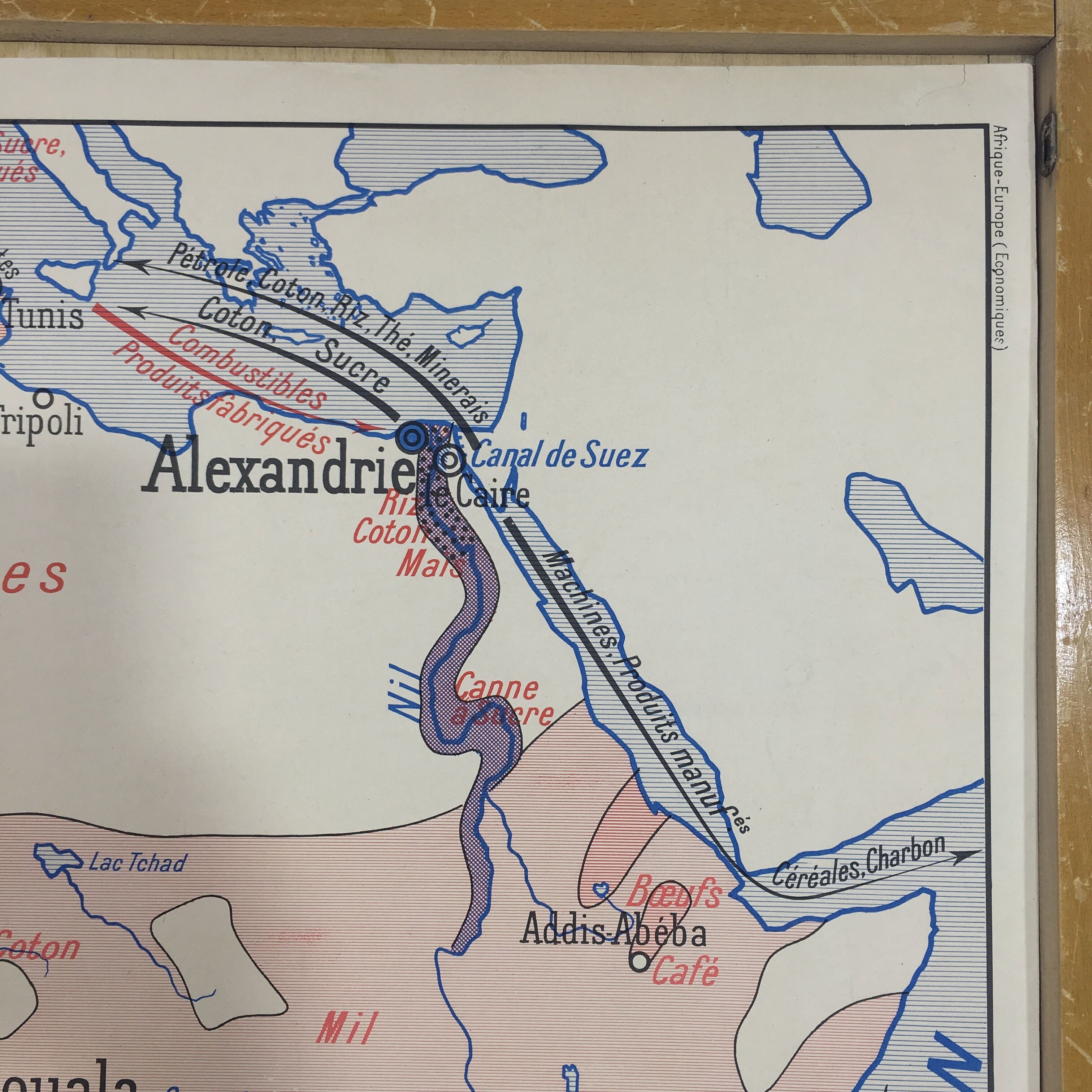 School Affoche geographical Europe Africa double sided