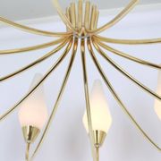 Classic glass chandelier, in the Stilnovo style, 1950s.