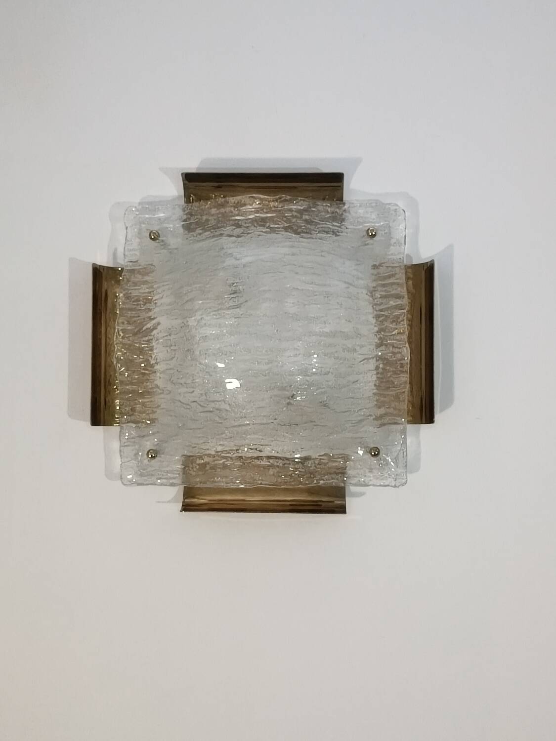 Applique murale en verre de Murano par Mazzega
