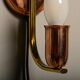 Set of vintage Danish Modern Brass and Copper Wall Sconces, 1950s