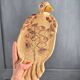 Ceramic foie gras dish from Vallauris – engraved floral decoration