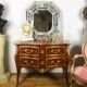 Venetian mirror to parecloses of the 1930s Murano glass 52 x 43 cm